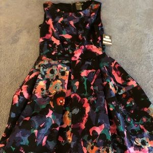 Coture Scuba Floral fit and flare dress